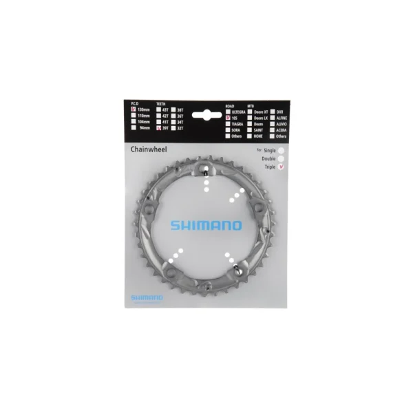 SHIMANO 105 [FC-5703] LÁNCTÁNYÉR [39T] - EZÜST] Y1M498010