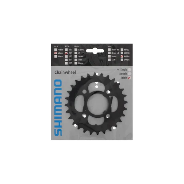 SHIMANO ACERA [FC-M361] LÁNCTÁNYÉR [28T] - FEKETE Y1KN98020