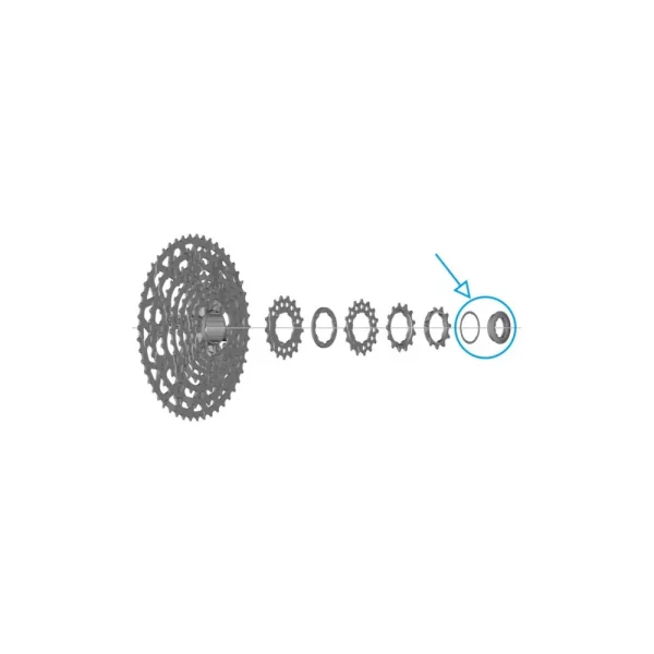 SHIMANO [CS-LG700-11] KAZETTA ZÁRÓGYŰRŰ ÉS ALÁTÉT Y0RF98010