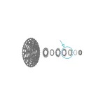SHIMANO CUES [CS-LG700-11] KAZETTA LÁNCTÁNYÉR EGYSÉG [11-13T] Y0RF98020