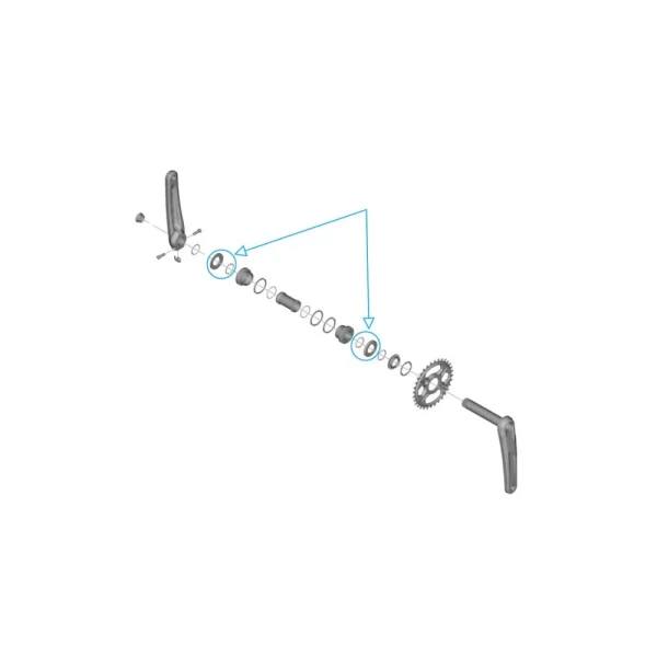 SHIMANO DEORE [FC-M6130] HAJTÓMŰ HÉZAGOLÓ ÉS ZÁRÓGYŰRŰ Y0LY98010