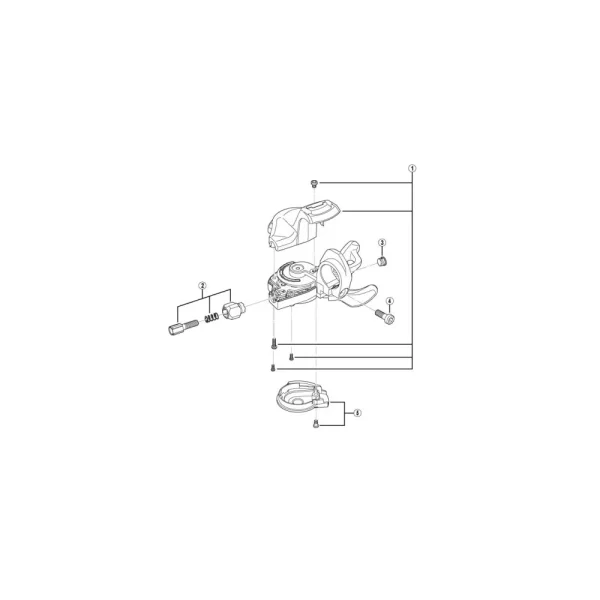 SHIMANO DEORE [SL-M610]  VÁLTÓKAR ALSÓ BURKOLAT ÉS CSAVAR (BAL OLDALI) Y00498030