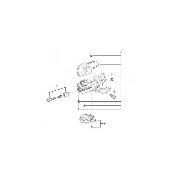 SHIMANO DEORE [SL-T610] VÁLTÓKAR BURKOLAT ÉS RÖGZÍTŐCSAVAR (BAL OLDALI) Y00698050