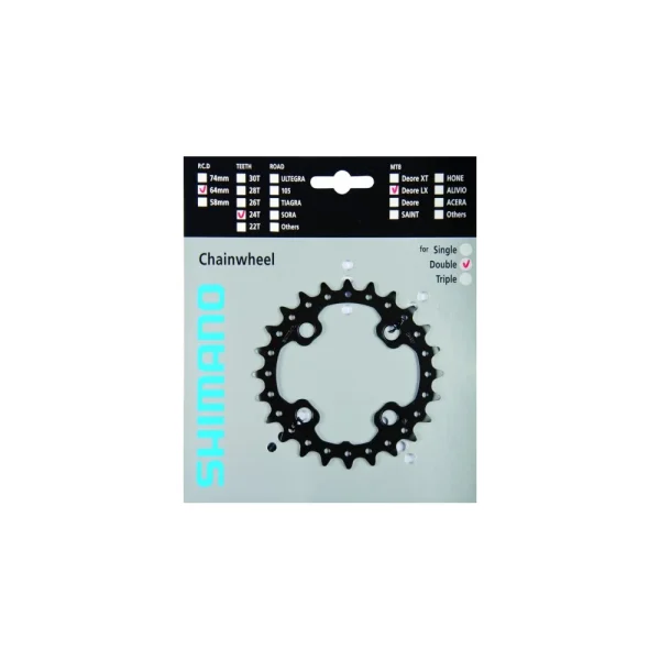 SHIMANO DEORE / SLX LÁNCTÁNYÉR [24T] - FEKETE Y1NA24000