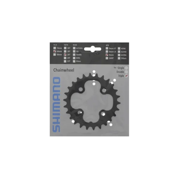 SHIMANO DEORE/TIAGRA/LX LÁNCTÁNYÉR [26T] – FEKETE Y1LD26000