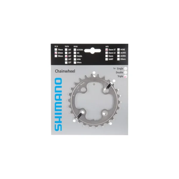 SHIMANO DEORE XT/LX LÁNCTÁNYÉR [26T] – EZÜST Y1J226000