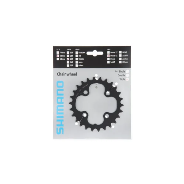 SHIMANO DEORE XT/SLX LÁNCTÁNYÉR [26T] – FEKETE Y1KS26000