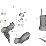 SHIMANO DURA-ACE Di2 [ST-R9270] FÉKVÁLTÓKAR OLAJTARTÁLY FEDÉL, CSAVAR ÉS TÖMÍTÉS Y0MX98020
