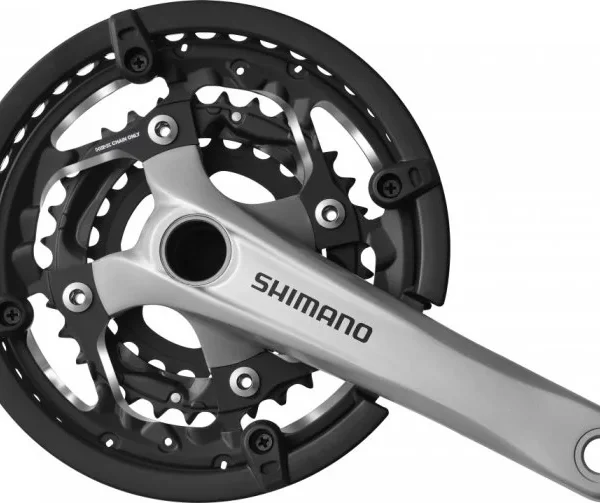 SHIMANO [FC-T551] 3X10 SEB. INTEGRÁLT TENGELYES MTB/TREKKING HAJTÓMŰ [44-32-24/175] [EZÜST] EFCT551E424CS
