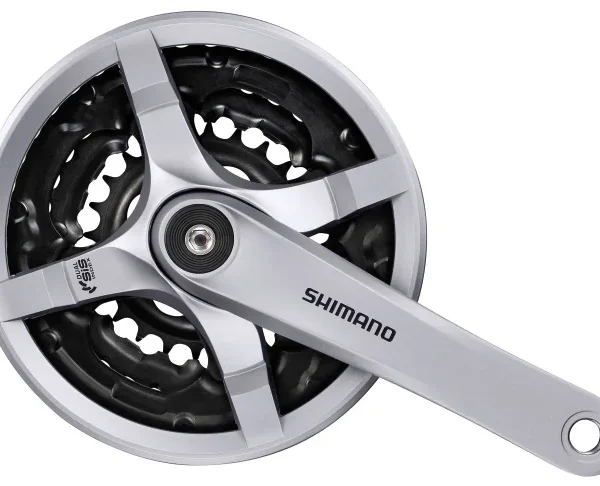 SHIMANO [FC-TY501] 3X6-7-8 SEB. TOURNEY NÉGYSZÖG TENGELYES HAJTÓMŰ [42-34-24 /170] [EZÜST] - UTOLSÓ 1 db AFCTY501C244CSX