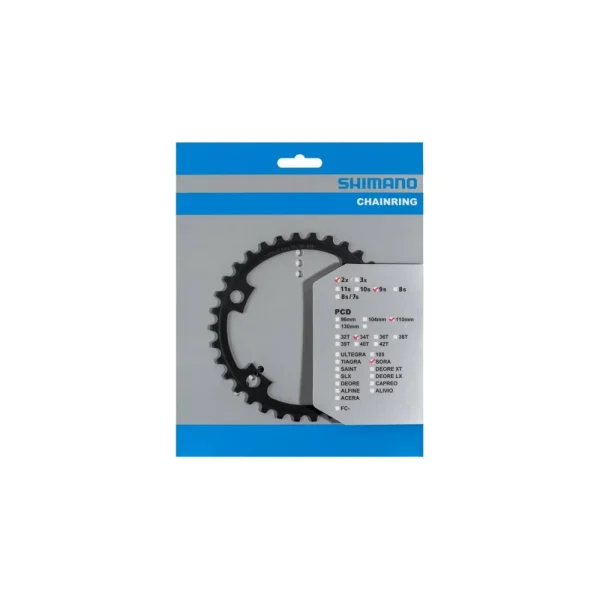 SHIMANO SORA [FC-R3000] LÁNCTÁNYÉR [34T] - FEKETE Y1VC34000