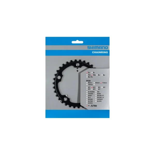 SHIMANO TIAGRA [FC-RS400] LÁNCTÁNYÉR [34T] - FEKETE Y1VM34000