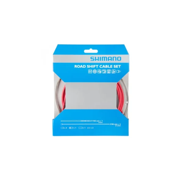 SHIMANO VÁLTÓBOWDEN SZETT OPTISLICK BEVONATÚ - ORSZÁGÚTI [PIROS] Y60198040