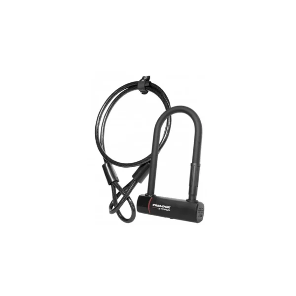 TRELOCK U5 MINI FLEX KULCSOS U-LAKAT [FEKETE, 178 mm] 192484