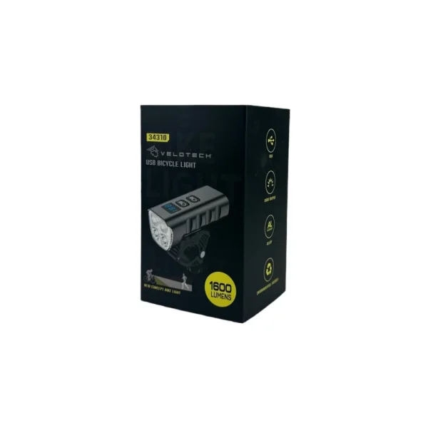 VELOTECH PRO 1600 LUMEN - ELSŐ LÁMPA USB 34310